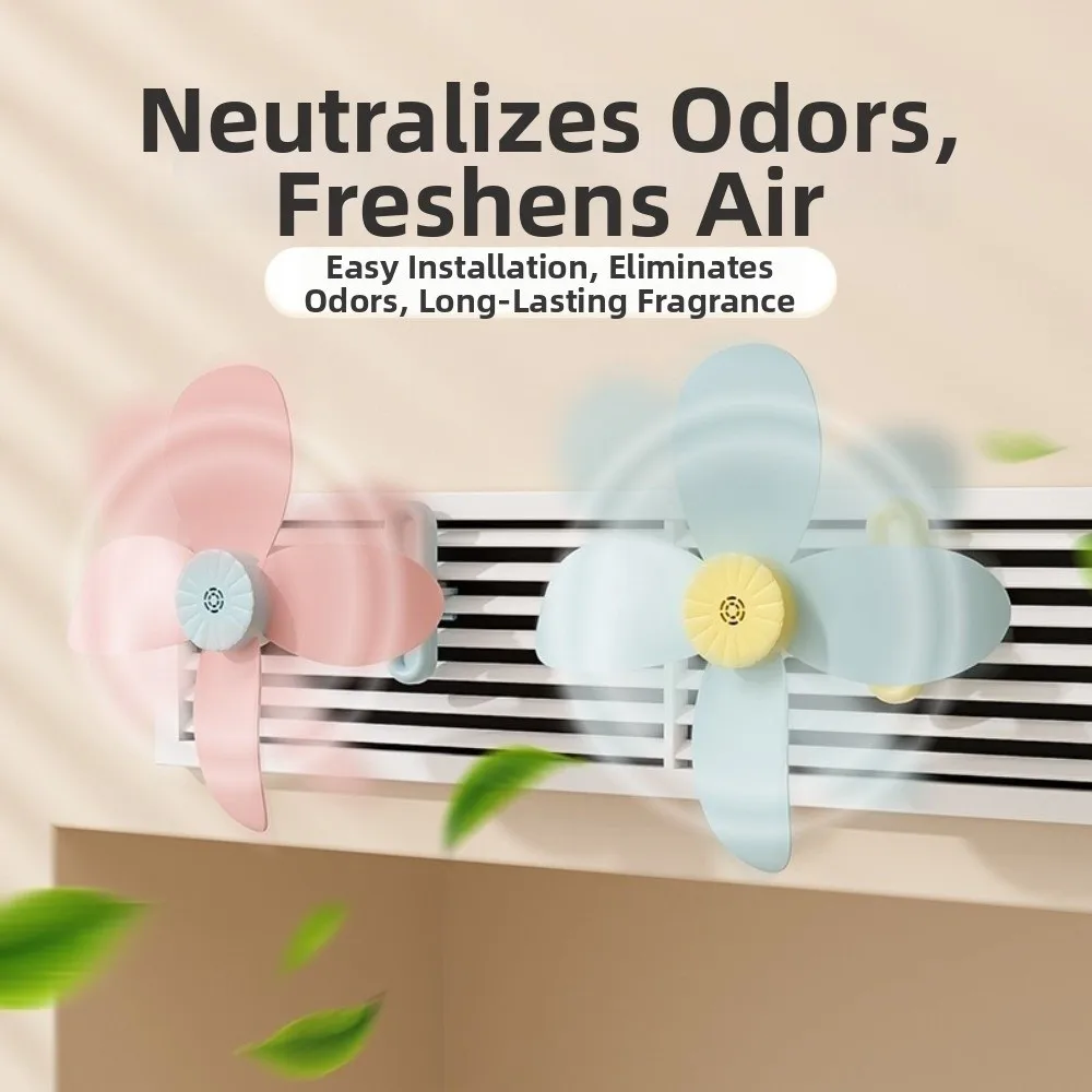1/3Pcs Wall Mounted Air Conditioning Ventilator Windmill Shaped Anti Direct Blowing Air Conditioner Vent Fan with Aromatherapy