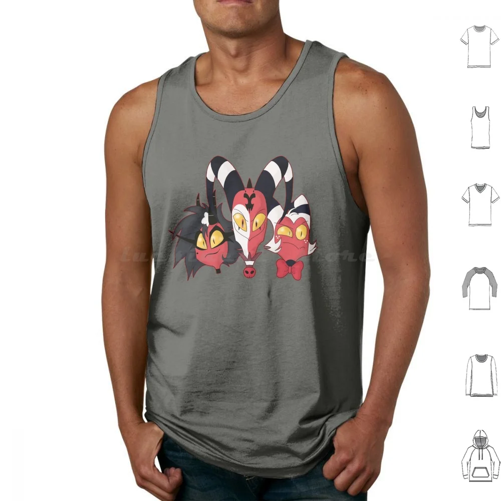 I.M.P Of Helluva Tank Tops Print Cotton Helluva I M P Blitz O Millie Moxxie Imps Assassins Vivziepop Fanart Fanartist