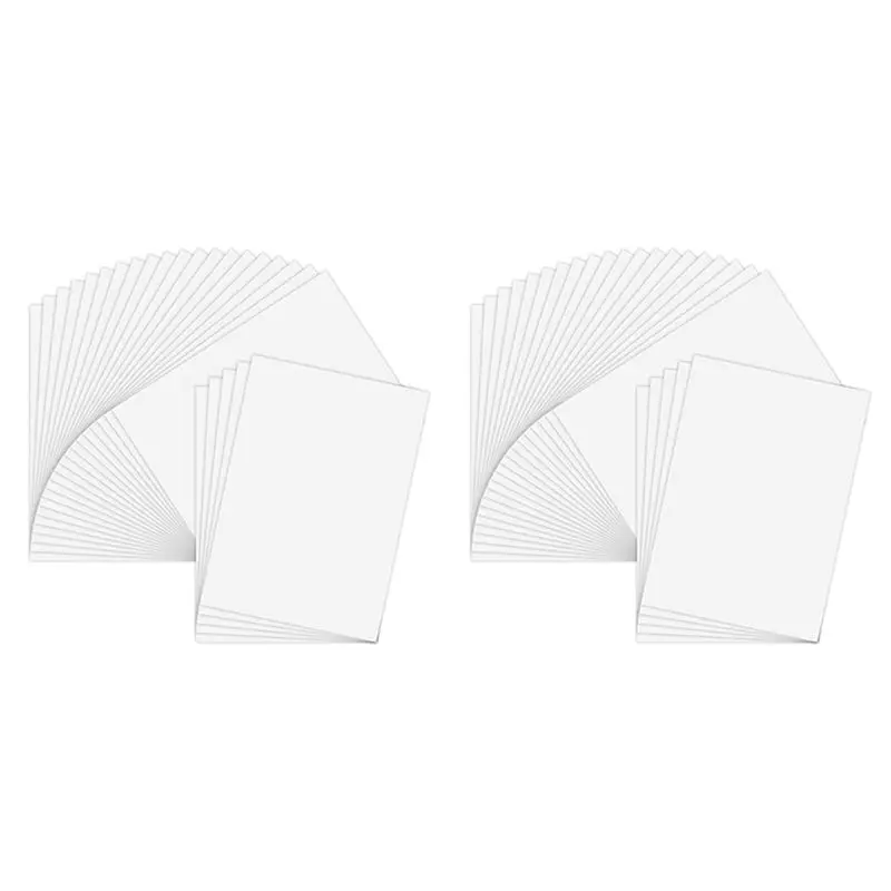 50 Sheets Printable Vinyl Sticker Paper Self-Adhesive Waterproof Matte White Printing Paper Sheet, For Inkjet Printer