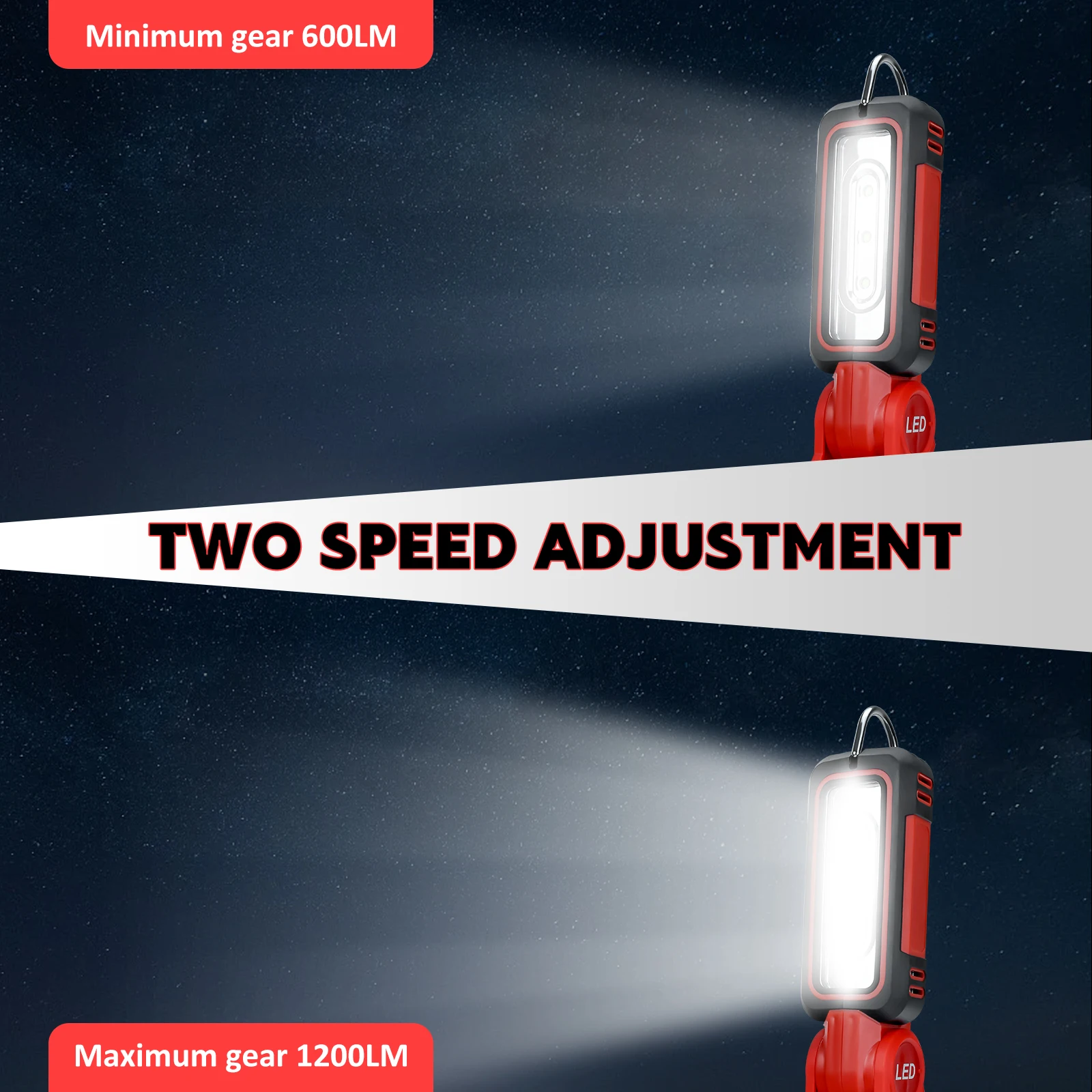 300W 1200lm światło robocze bezprzewodowy LED do baterii Milwaukee 140 ° szerokokątna latarka do kempingu warsztatowego na zewnątrz (bez baterii)