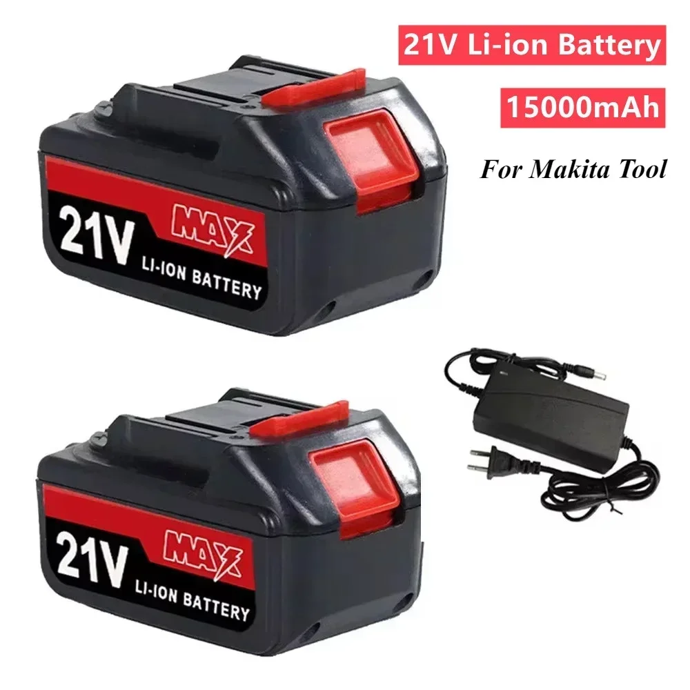 

21V 15000mAh Rechargeable Lithium Ion Battery for Makita 18V20V Power Tool Electric Wrench Dirll Screwdriver Replacement Battery