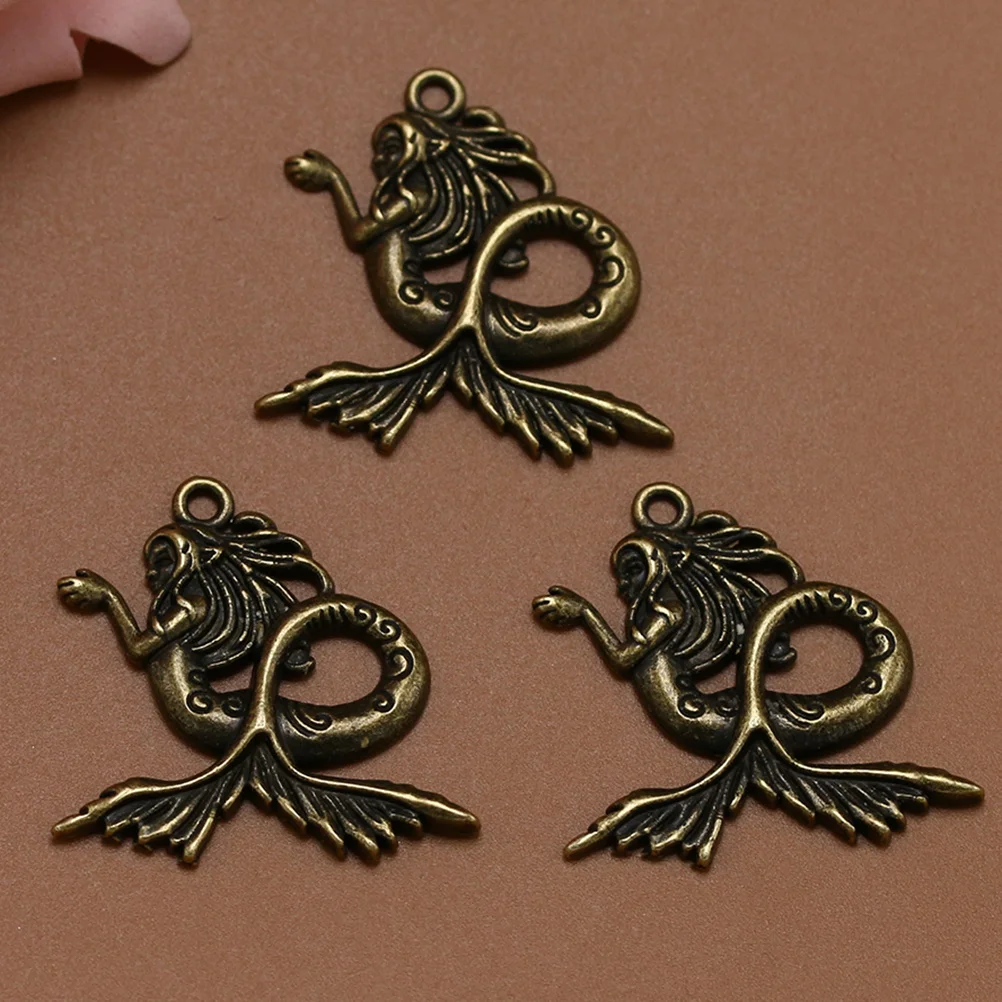 

10Pcs Alloy Bronze Mermaid Pendants Charms DIY Jewelry Making Accessories Necklace Bracelet Alloy Pendant Charm