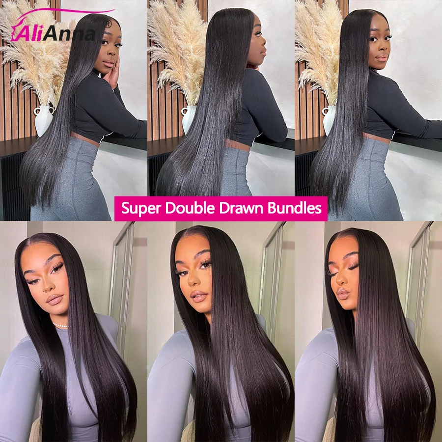 15A Doppel Gezogen Reines Bundles Menschliches Haar Rohes Vietnamesisches Haar Bundles Menschliches Haar Gerade Bundles Unverarbeitete Haar Extensions