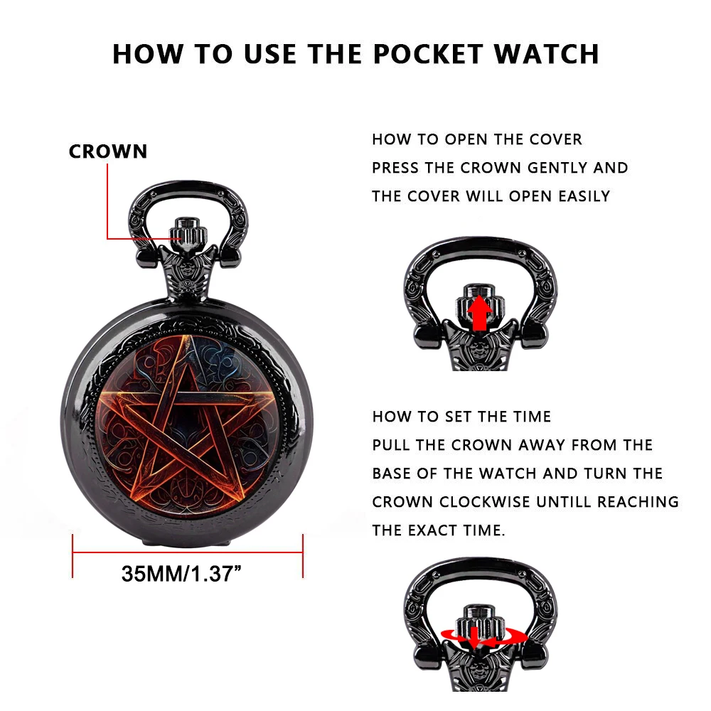 Creative Star Pattern Quartz Pocket Watch Necklace Clock Chain Pendant Women Men Pocket Watch Kid Jewelry Gift reloj de bolsillo