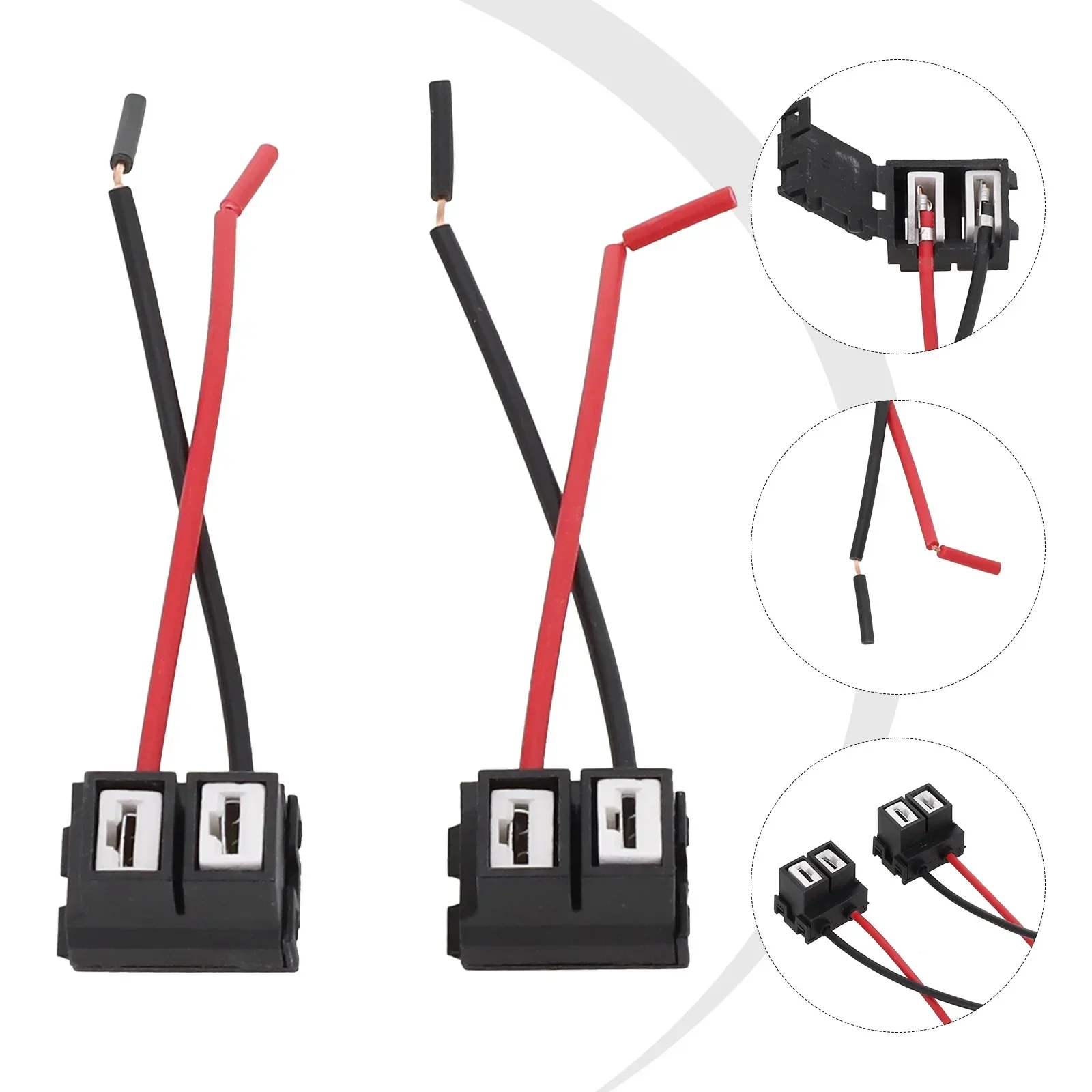 Conector de Cable para coche, enchufe de arnés para faro LED H7, anticorrosión, resistente al desgaste y sin deformación, 2 uds.