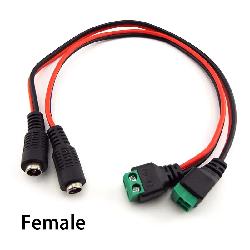 5.5*2.1mm 12V DC Male Female Plug Cable to DC Plug Connector Extend Cable for LED Light Strip CCTV Camera E1