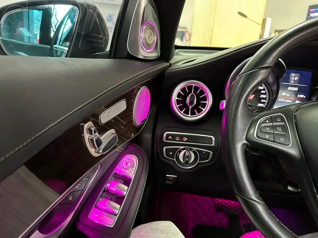 لمرسيدس w205/X253 3/64 ألوان تركيب خلفي للسيارة ضوء محيط داخلي ، منفذ هواء توربيني ، ضوء مسند الظهر ، غطاء مسند الطيار المشترك #2