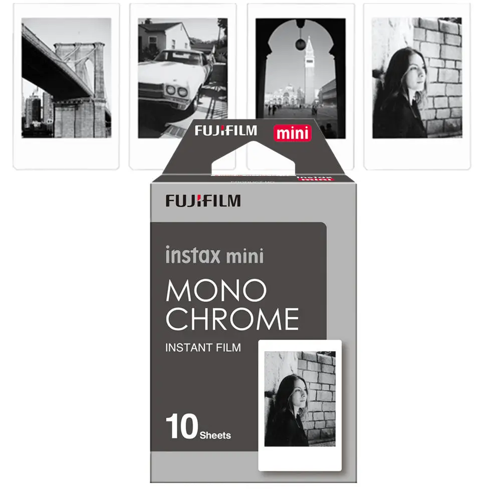 فيلم Fujifilm-Instax Mini 12 ، أحادي الكروم ، أسود ، أزرق سماوي ، 1-5 حزم ، فوجي فوري ميني 11 ، 7s ، 8 ، 25 ، 50s ، 70 ، 90