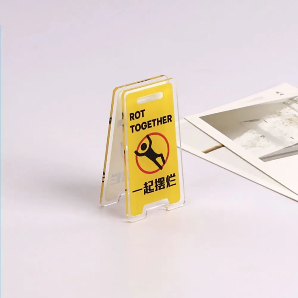 

Зажим для еды, предупреждающий знак, акриловый зажим из полипропилена, акриловый двусторонний зажим для ручного счета, креативный уплотнительный зажим «сделай сам», отделка канцелярских товаров