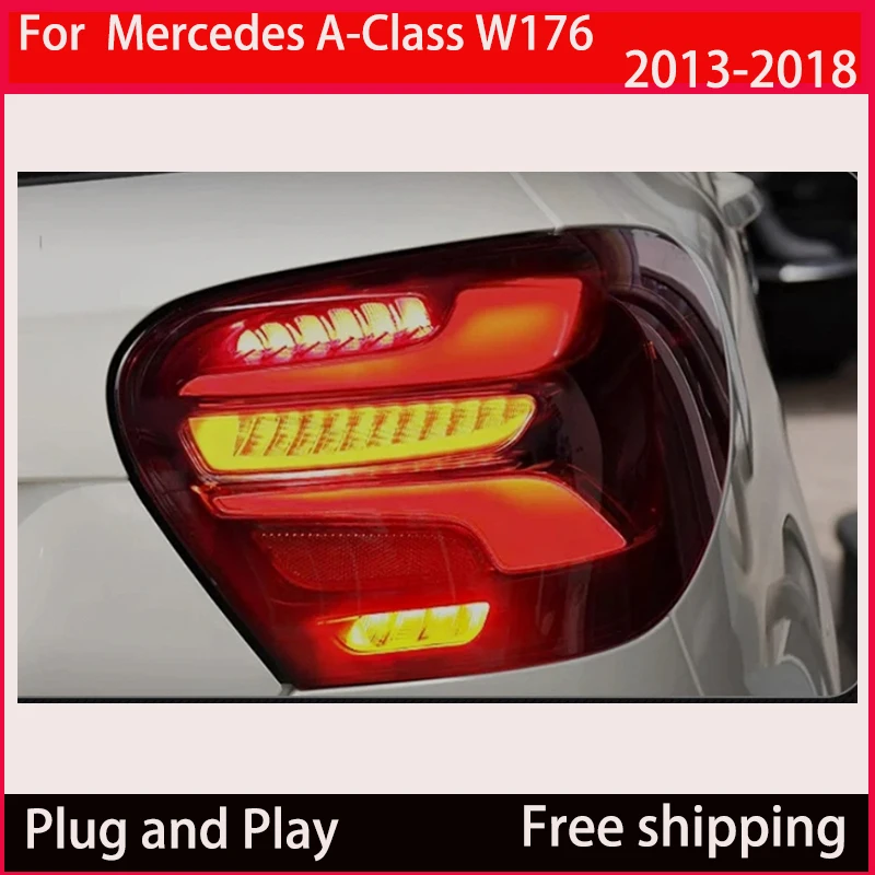 For Mercedes-Benz Class A W176 A45 rear LED light 2013-2018 A180 A200, rear fog brake turn signal DRL signal light