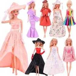 Vestido con capucha para fiesta de cena, traje de Barbies + sombrero, accesorios de ropa para muñecas, trajes de boda para Barbies de 11,8 pulgadas y 1/3 BJD Blyth