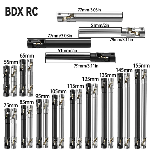 Карданный вал BDXRc для RC автомобиля 1/10 - металлический — фото устройства
