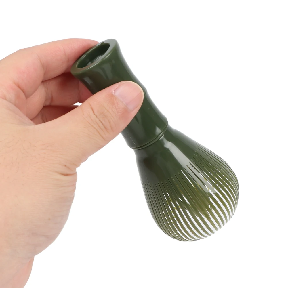 Resina Matcha Whisk com suporte, ferramentas de escova Chasen, pó reutilizável Whisk, chá verde em pó, cerimônia, 1pc