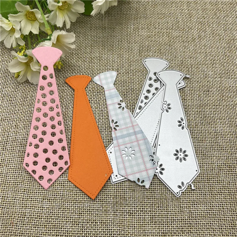 3 Pcs Necktie  Frames Metal Cutting Dies Stencils For DIY Scrapbooking Decorative Embossing Handcraft Template