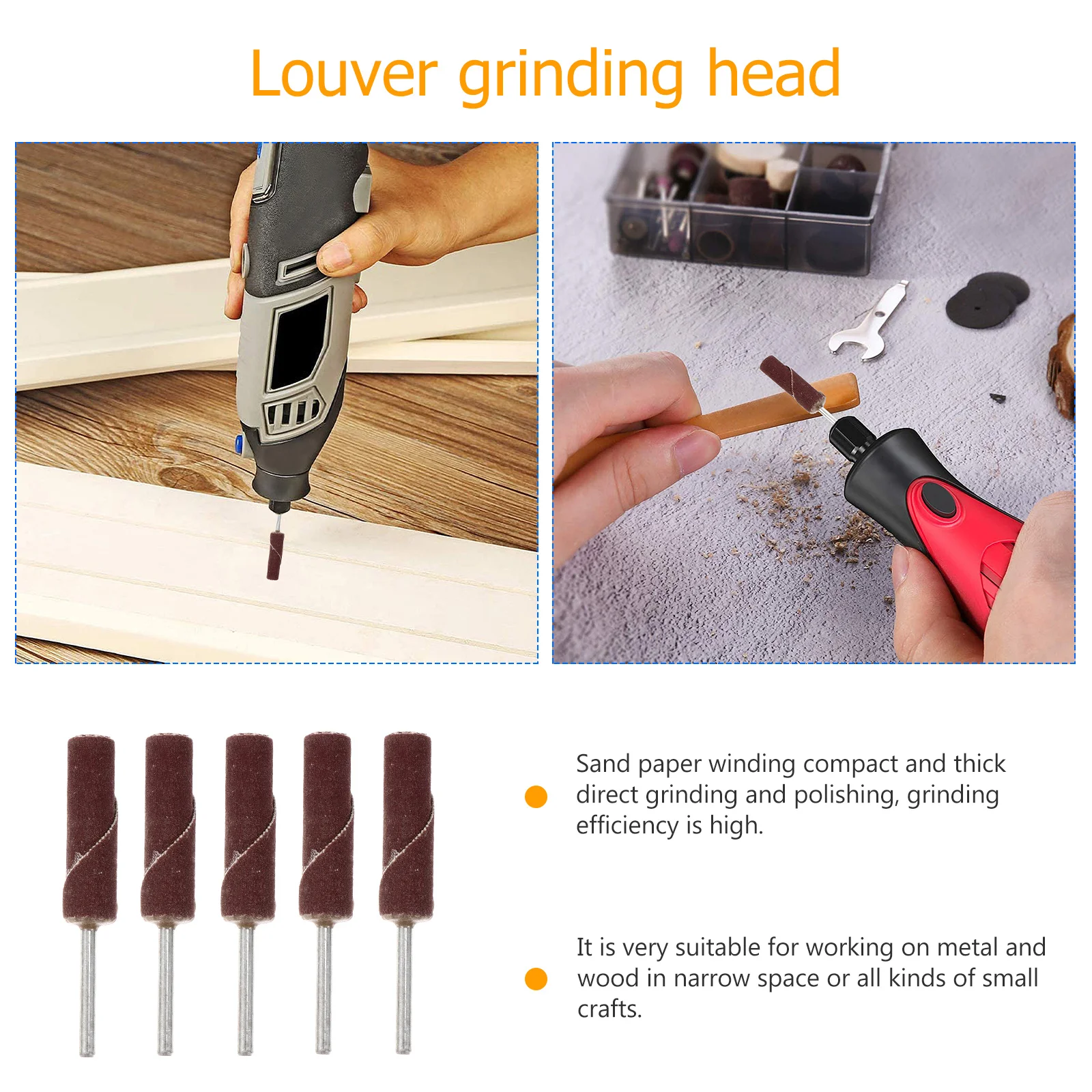 

10Pcs Sandpaper Rods Flap Wheels Strong Durable Polishing Wood Metal Small Crafts Abrasive Discs Flap Wheel Sandpaper Wheel