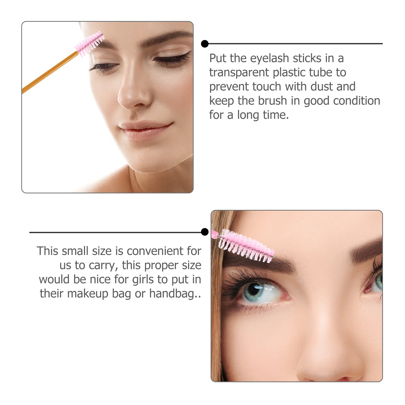 10 pz Spazzola Per Ciglia Tubi Mascara Trasparenti Piccoli Spazzole Abs Portatili Per La Tintura Del Sopracciglio Crescita Delle Ciglia Crema Per L'attaccatura Dei Capelli