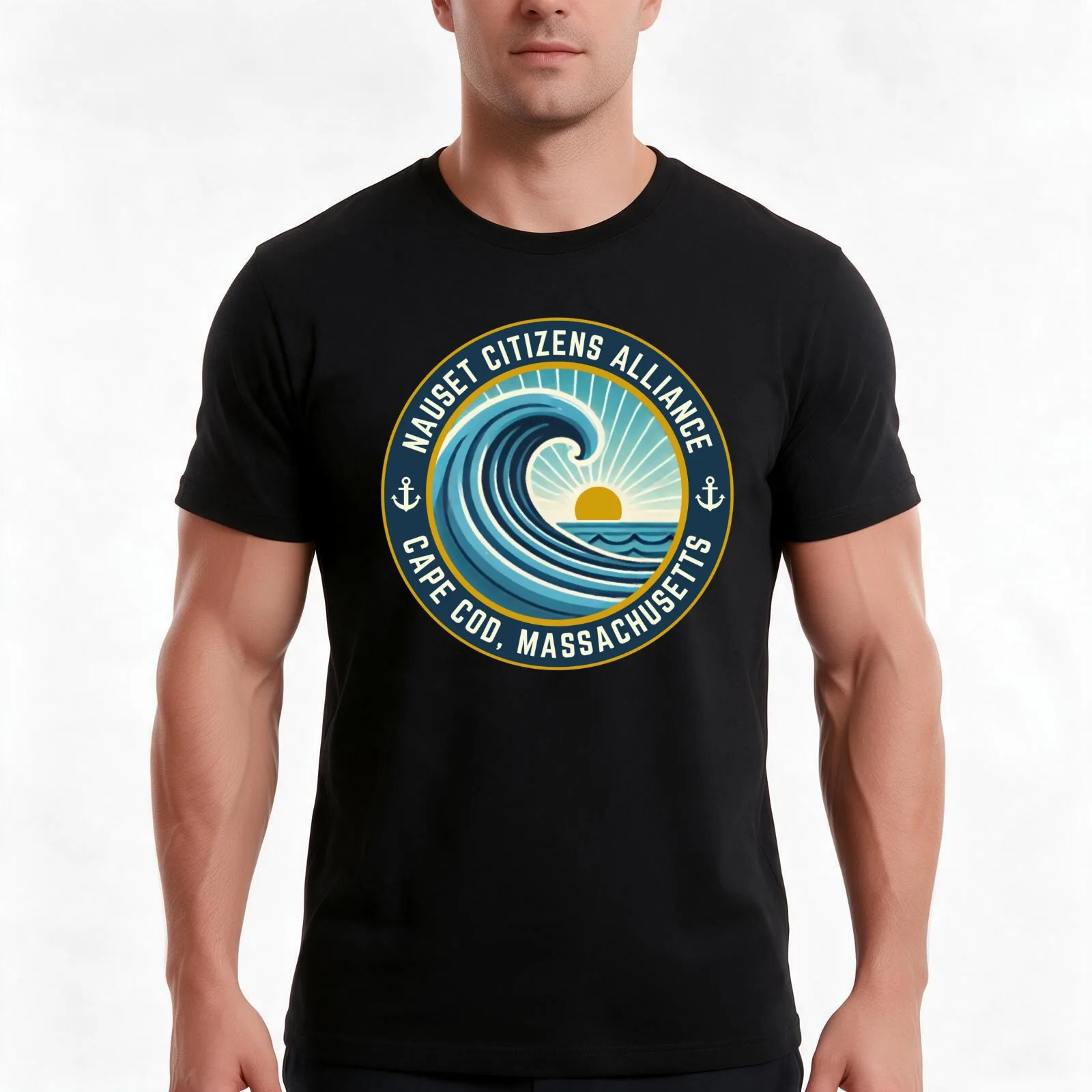 Nauset Citizens Alliance T-Shirt, Summer Casual Cotton Tee, Oversized Streetwear Tops, Vintage Graphic Print, Unisex Men Women