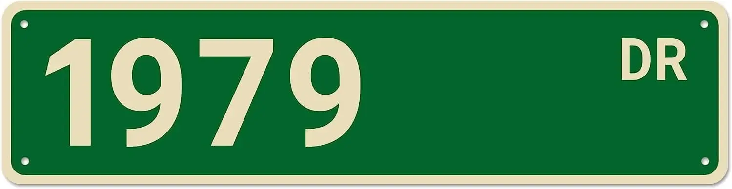 1979 Street Signs 1979 Decor 1979 Sign Born in 1979 Birthday Gift Wall Decor for Home Bedroom Man Cave Quality Metal Signs 16x4