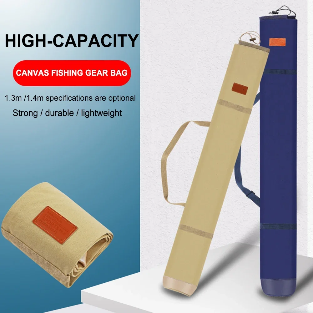 Multifunktionale Angeltasche Schulter Große Kapazität Angelausrüstung Tackle Carrier Verdickung Leinwand Verschleißfest Für Angler Taschen