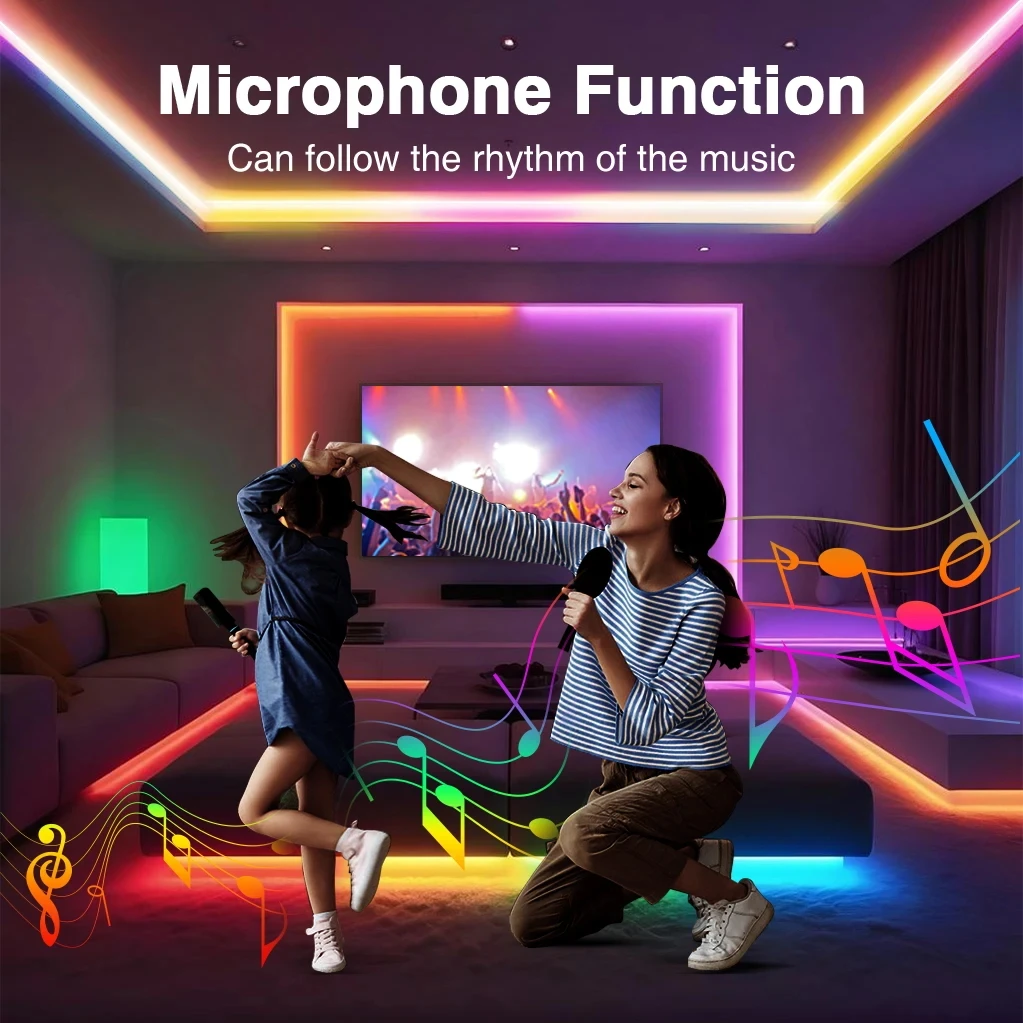 GLEDOPTO WLED Digital LED Controller Dynamic Mic Sound Reactive Energy Save Relay 20A Fuse For WS2811 WS2812 SK6812 RGBIC