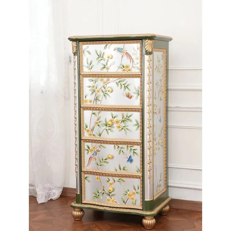 Solid wood high-end locker with 5 + drawers for living rooms, bedrooms, dining rooms, apartments and hotels - American