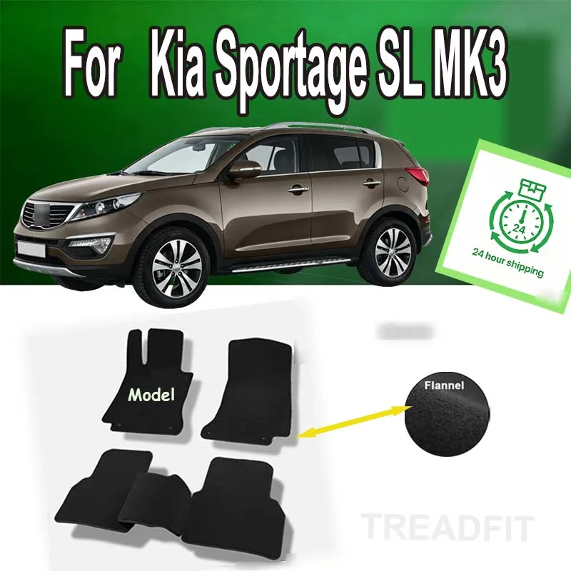 

Нейлоновые замшевые коврики для Kia Sportage SL MK3 2011~2016, автомобильные коврики-накладки на пол, защитные покрытия для ног