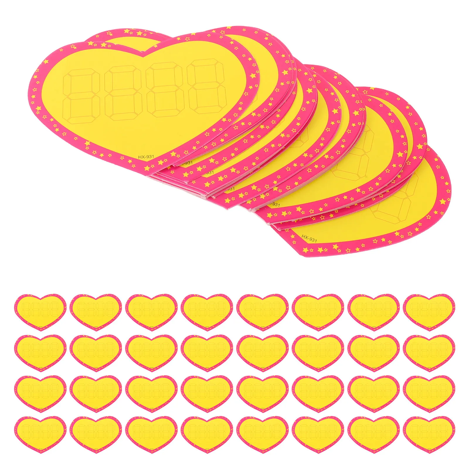 

500Pcs Heart Price Tags Paper Display Pricing Tags for Supermarket Grocery Store Fruit Counter Sale Signs Retail Shop Price