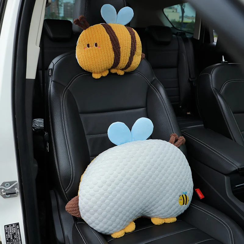 1pc Cartoon Animal Flower Bee Frog Waist Pillow Cute Car Seat Decoration comodo cuscino morbido