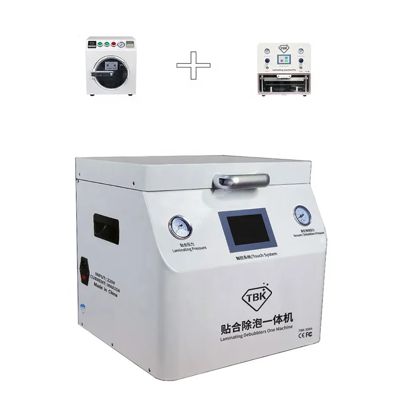 

TBK 308A 2 in 1 OCA Vacuum Laminating Machine and Autoclave Bubble Remover for 15 Inch LCD Touch Screen Repair Refurbish