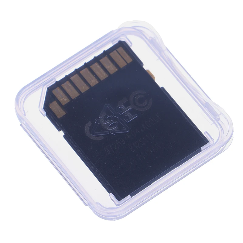 10 unids/lote caja transparente para tarjetas de memoria SD, cajas de almacenamiento, funda protectora de plástico transparente para tarjetas de memoria