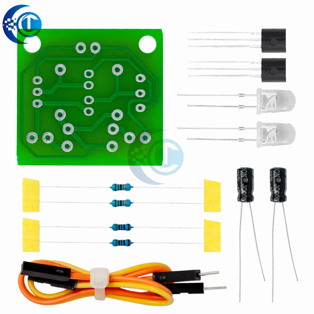 DIY Kit 5MM LED Simple Flash Light Circuit Simple flashing Leds Circuit Board Kits Electronic Production Suite Parts