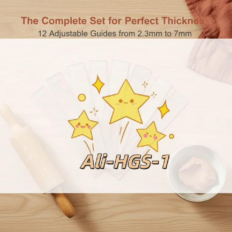 12Pcs 6 Size Acrylic Polymer Clay Depth Guide Set 234567mm Adjustable Clay