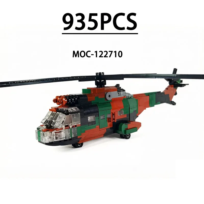 

MOC-122710 Building Blocks SA330 Transport Helicopter Model 935 Pieces Birthday Christmas New Year Toy Gift