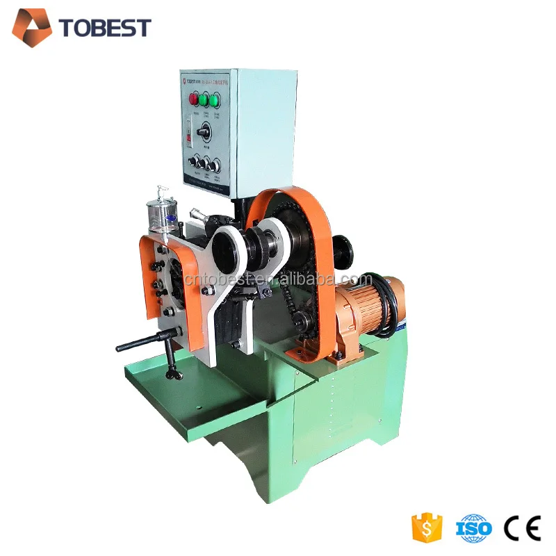 TOBEST Three Rollers Tube Fitting Screw Nipple Pipe Thread Rollers Screw Making Thread Rolling Machine Price