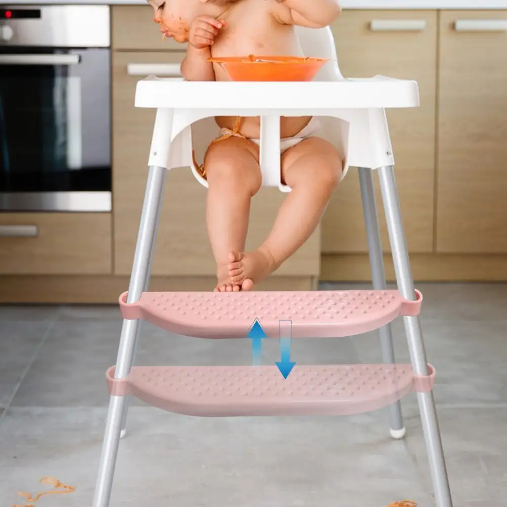 

Sturdy Plastic Footstool for Babies Universal Baby Feeding Accessory Adjustable High Chair Footrest for Toddlers for High
