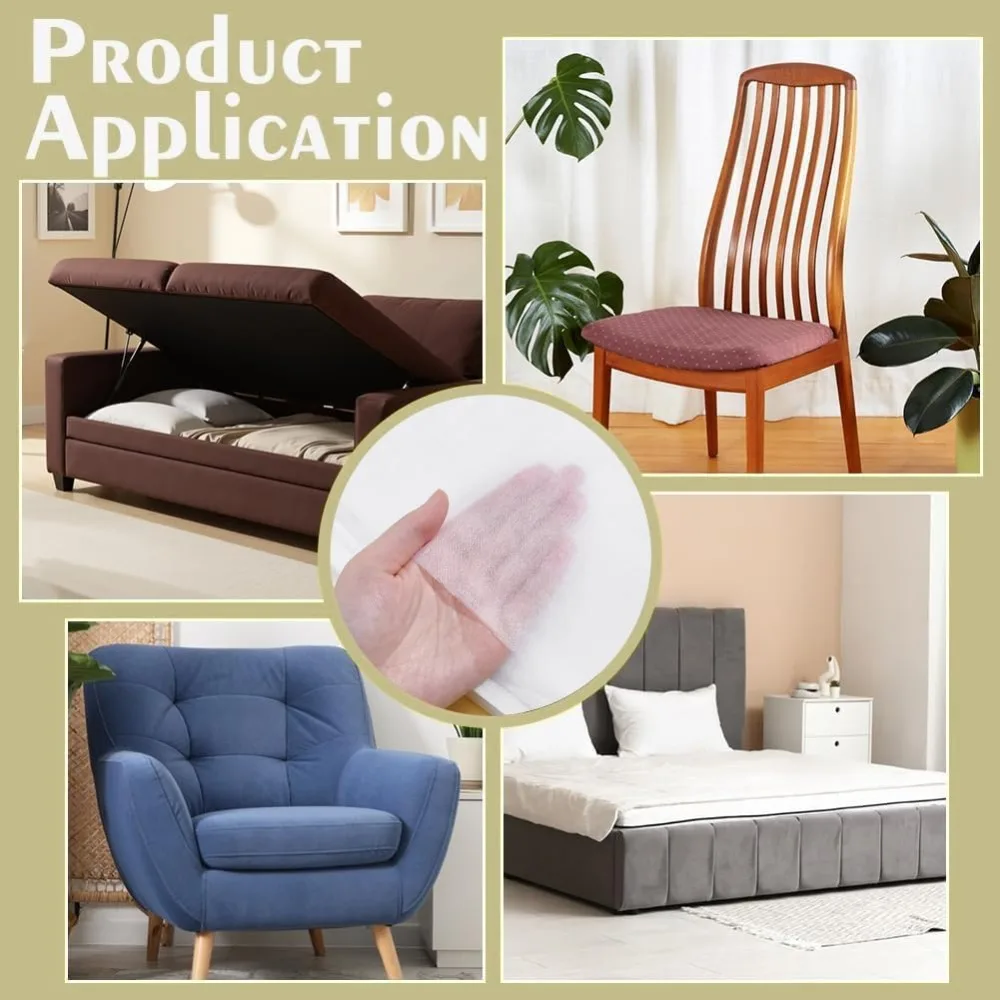 Non-Woven Upholstery Dust Cover Fabric, 5M x160cm 0.1mm Thick Lining Cloth for Sofa Chair Bottom Protection DIY Home Decor