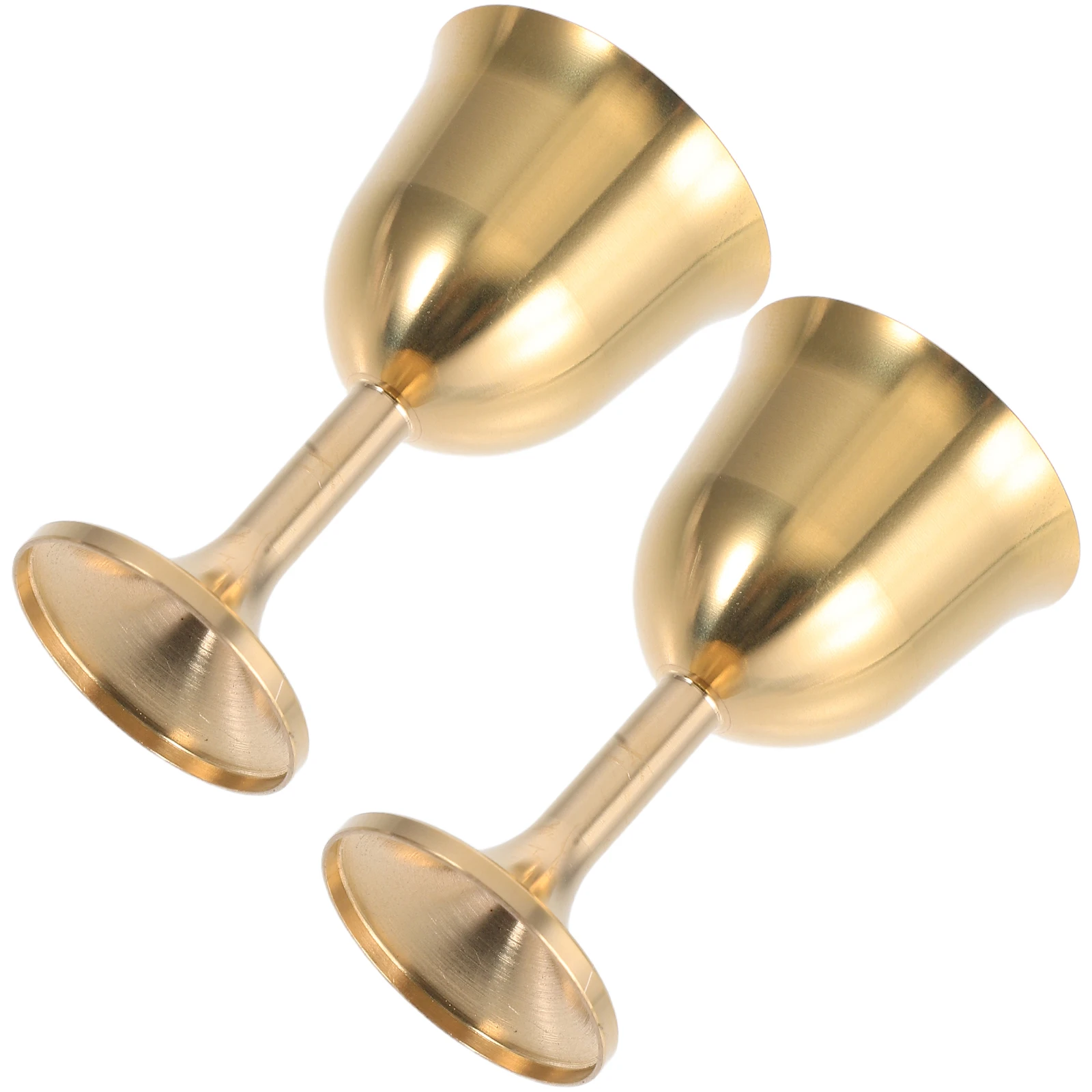 

2Pcs Brass Wine Cup Ideal Capacity Altar Offering Tibetan Yoga Cups Elegant Design Wear Resistant Surface Vintage Goblet