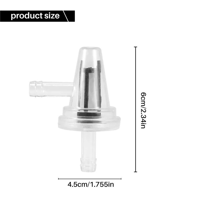 T48C_2x دراجة نارية ثلجية واضحة مضمنة الغاز الزاوية اليمنى فلتر الوقود 1/4 6/7 مللي متر الدراجة #4