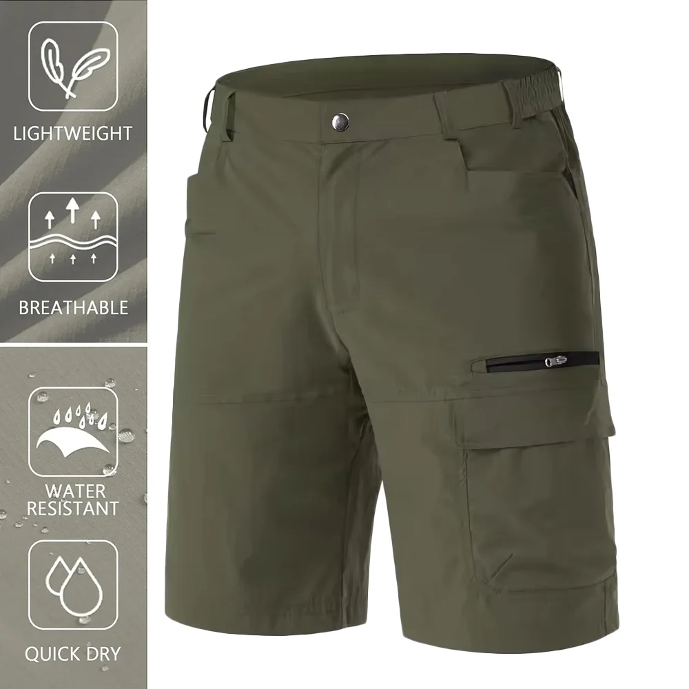 

Летние мужские шорты с несколькими карманами, повседневные рабочие шорты-карго, легкие быстросохнущие водонепроницаемые шорты для бега на открытом воздухе
