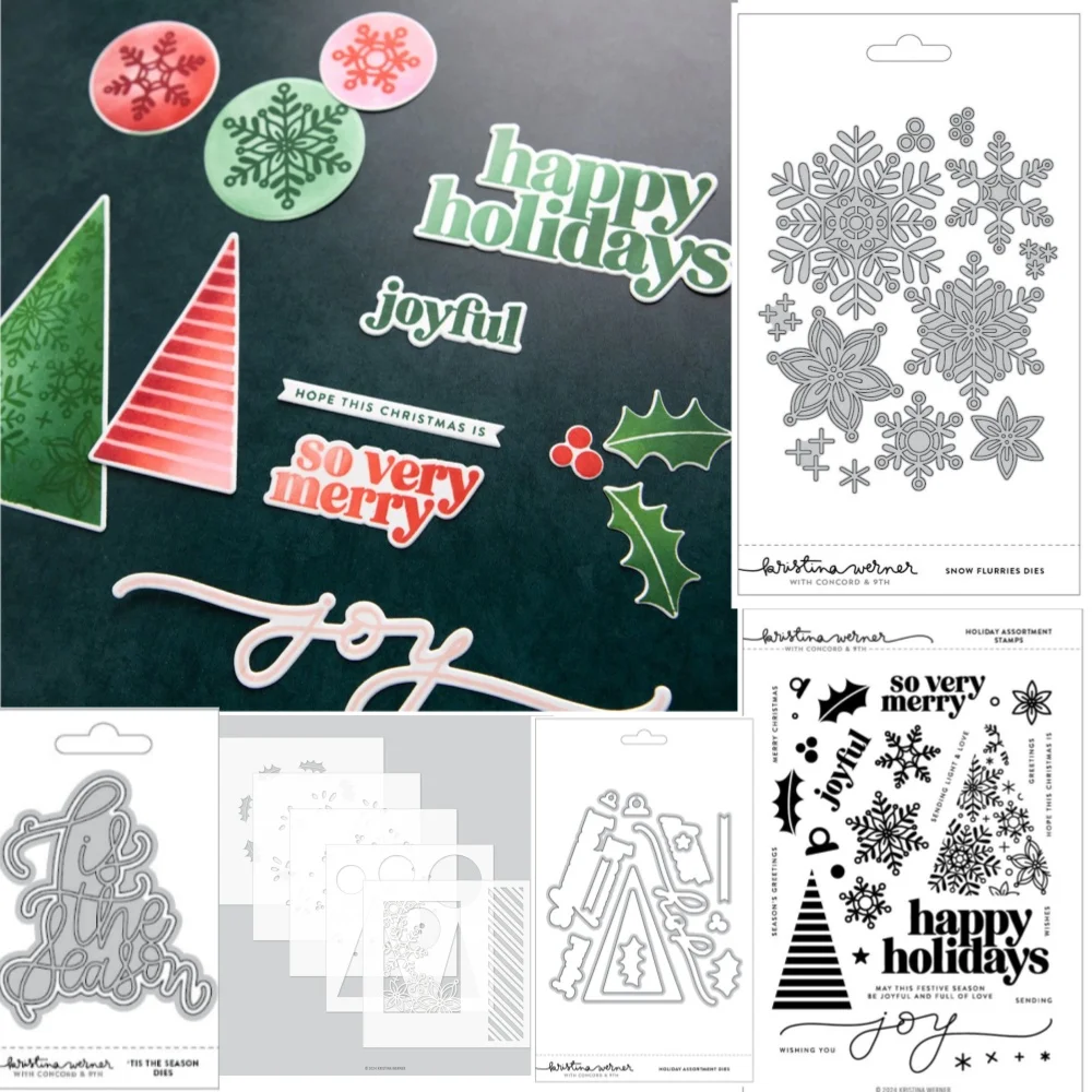 Flurries and season Metal Cutting Dies Stencil Hot Foil for Scrapbook Diary Decoration Embossing Cut Template Make Card Album