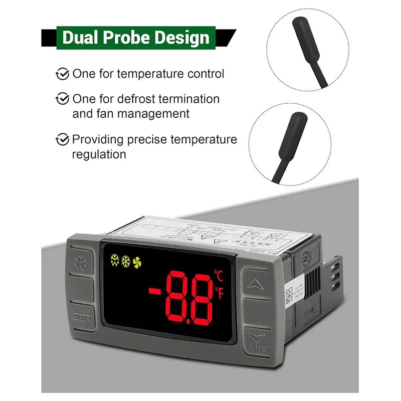 Top Sale For Dixell XR02CX-4N1F1 Temperature Controller, Replace For Dixell Temperature Controller Fit For Refrigerators/Freezer