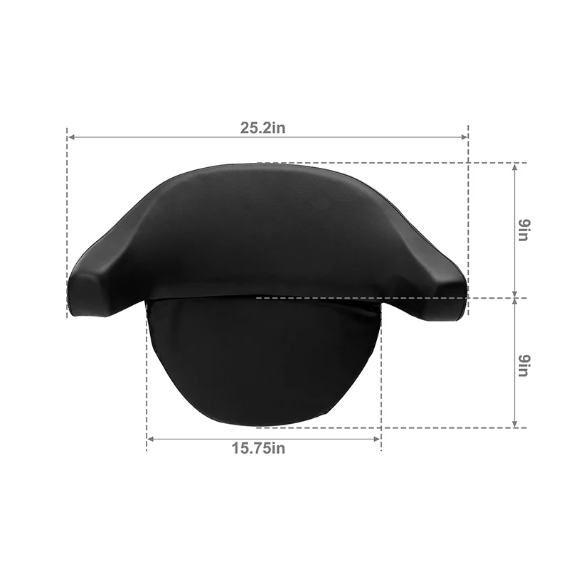 Motorcycle King Backrest Pad Box Trunk Back Rest For Harley Touring 1997-2013 Tour Pack Pak