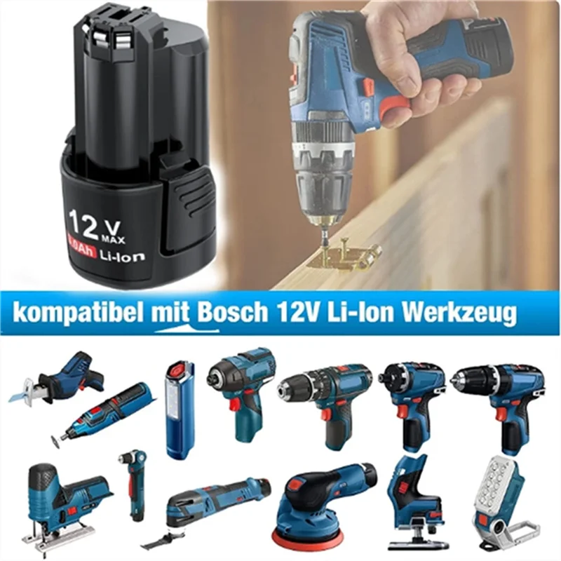 Pour BOSCH BAT411 10.8V batterie Rechargeable Lithium-ion BAT411A BAT412 BAT412A BAT413 BAT413 batterie de remplacement 12V