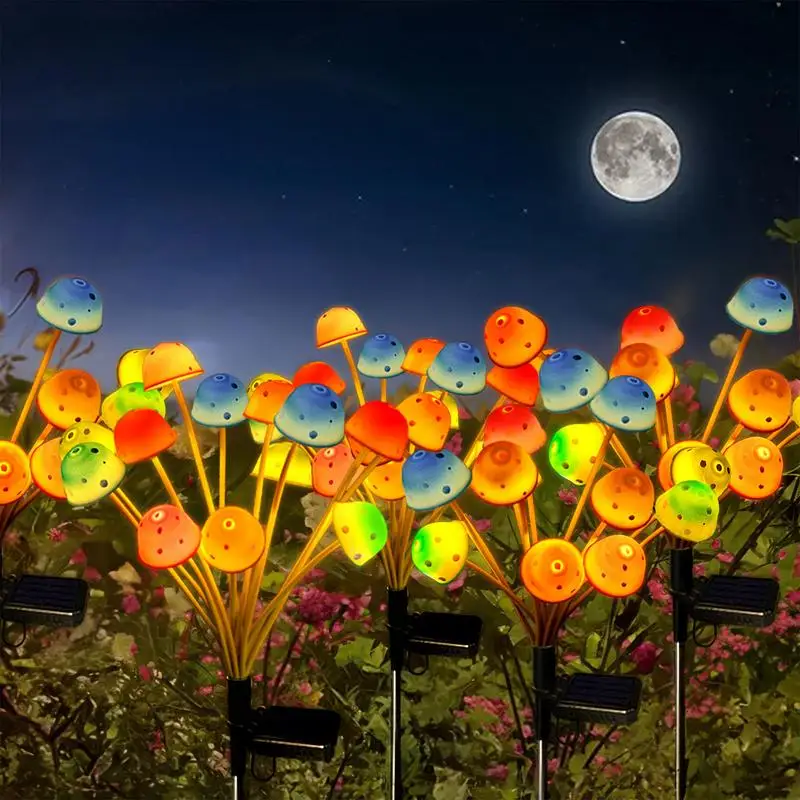 

Solar Mushroom Lamp Waterproof Mushroom Solar Pathway Light 12 LED Solar Lights For Garden Backyard Lawn Home Decor accessories