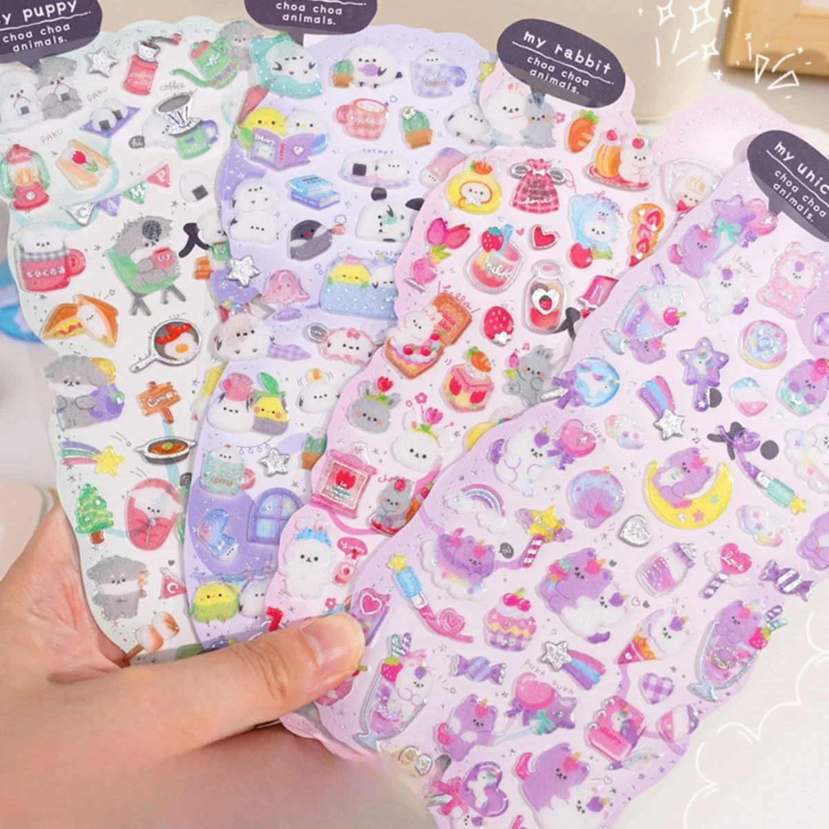 1 pc Kawaii Colorful Candy 3D Crystal Decor Stickers Scrapbooking Diy Journaling Stationery Diary Sticker Gift Prizes Kids