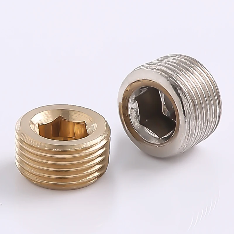 Tappo per tubo esagonale in rame da 4 6 pollici con filettatura maschio femmina per raccordi per tubi dell'acqua