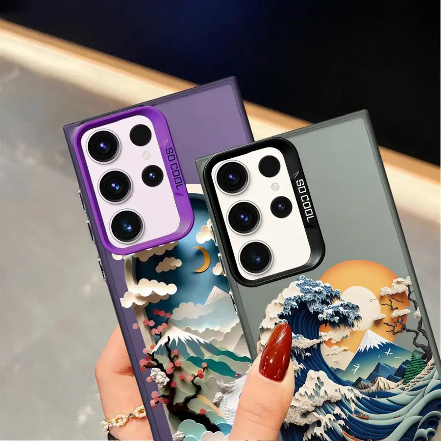 حافظة لهاتف سامسونج جالاكسي S25 نوت 20 الترا S22 S20 Plus S21 S23 S23 S24 FE تعليق السماء الصيفي #6