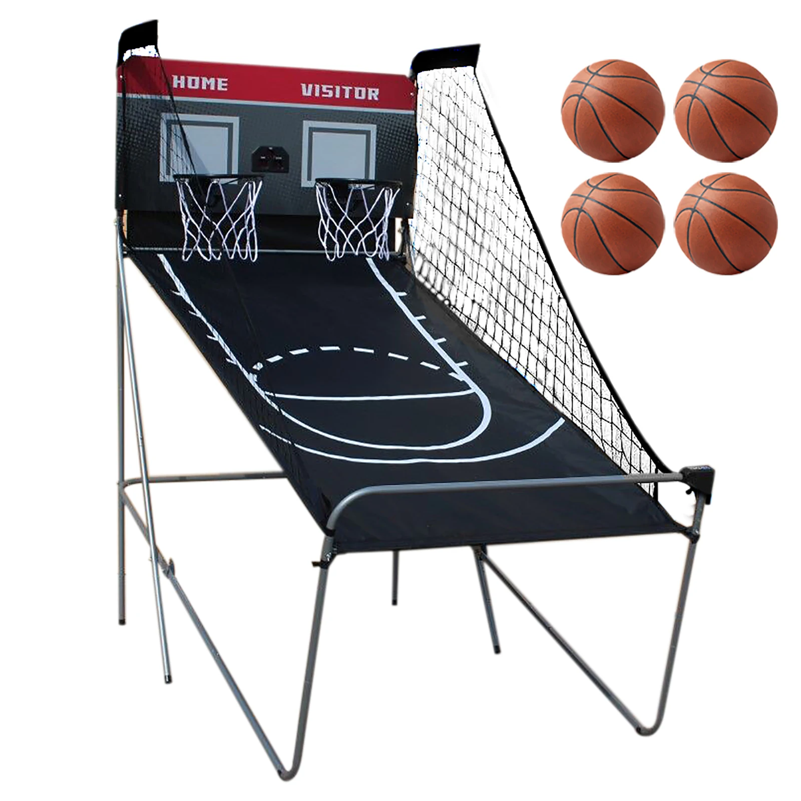 Foldable Basketball Arcade Game 2 Player Indoor Basketball Game Home Dual Shot Sport for Kid Adult