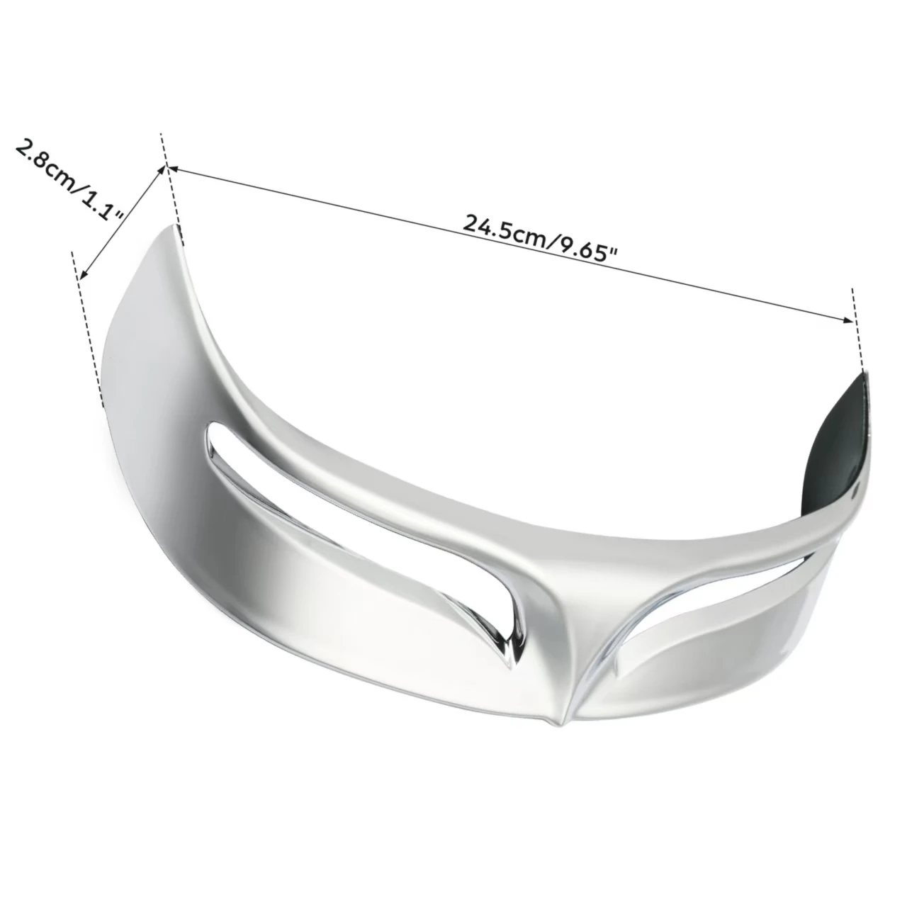 Chrome Rear Fender Trim Molding ABS Decorative Strip Self-adhesive For Harley Fatboy FLSTF FLSTFB FLSTFBS FLSTFSE 2006-2017