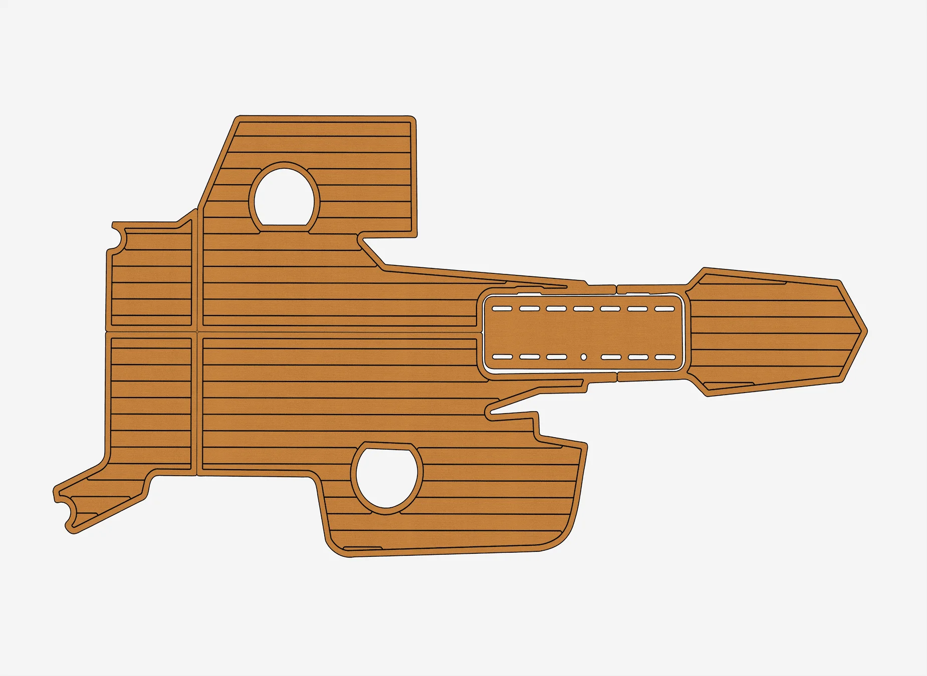 

Нескользящий коврик из морского искусственного тикового EVA -2005 Larson 248 LXI, самоклеящаяся подкладка для палубы лодки 1/4 дюйма (6 мм) для кабины и палубы
